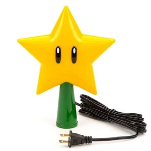 NWT SUPER MARIO BROTHERS SUPER STAR ELECTRIC CHRISTMAS TREE TOPPER ⭐️